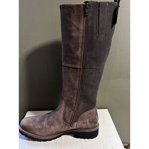 Ecco Elaina Hydromax Womens Tall Knee High Boot Brown Leather sz 40(9-9.5) NWOB